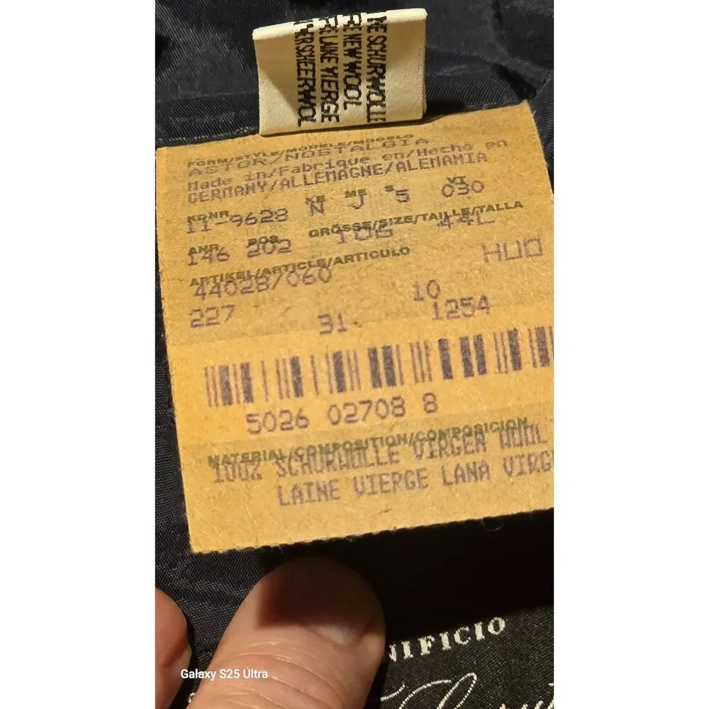 Hugo Boss Men's Navy Pinstripe Blazer Sport Coat 44T